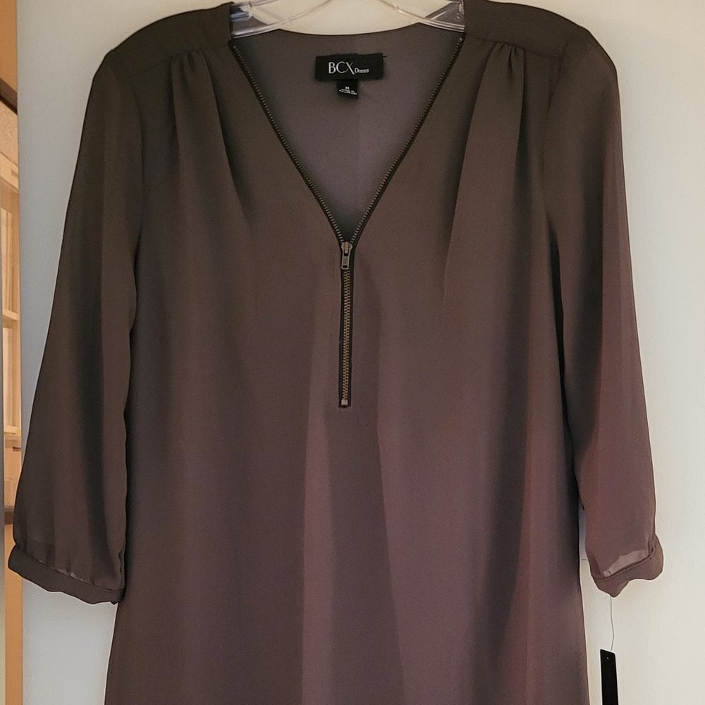BCX Olive Green Dress Size M Zip Lined